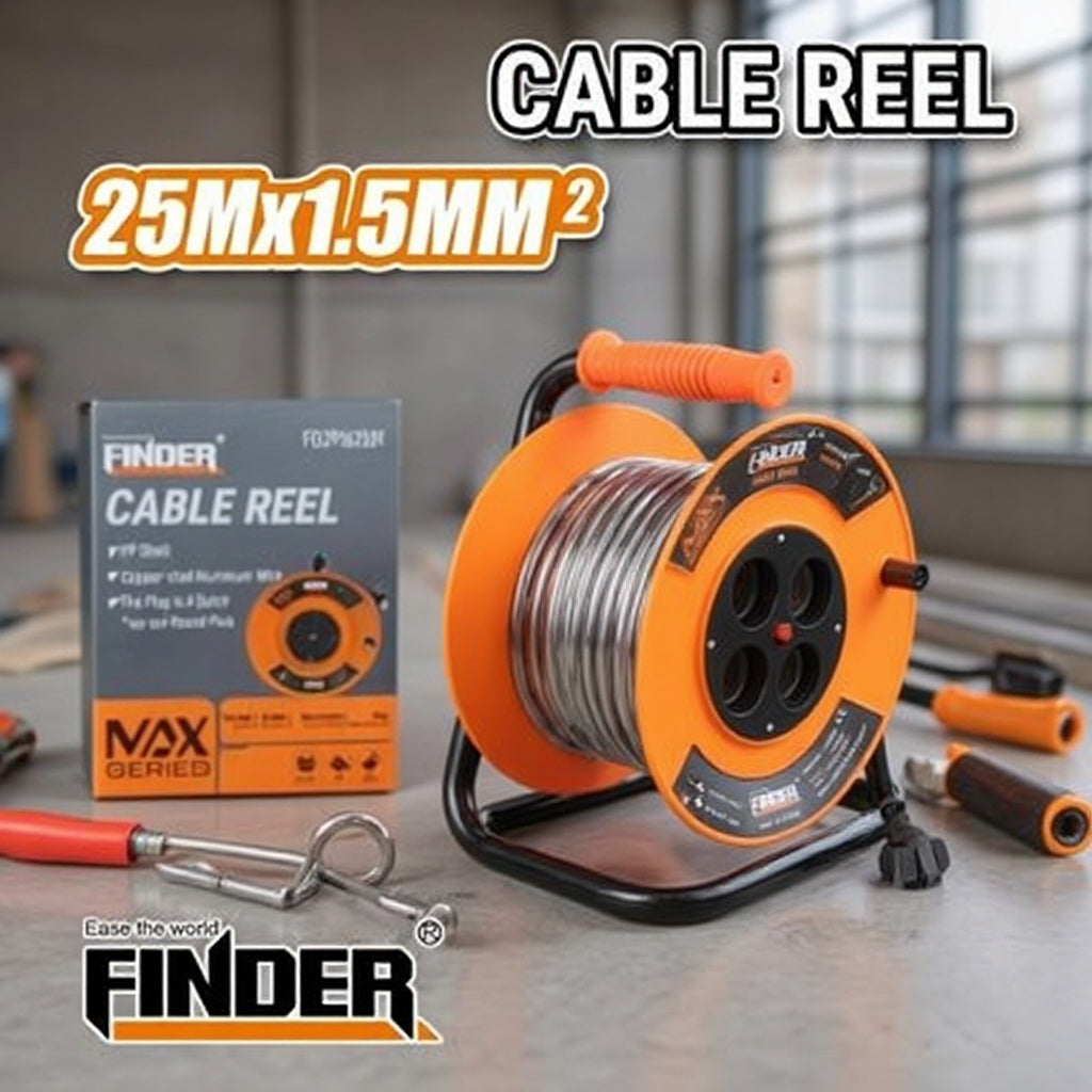 Професионална удължителна макара 25 метра, 4 гнезда, 1.5мм2