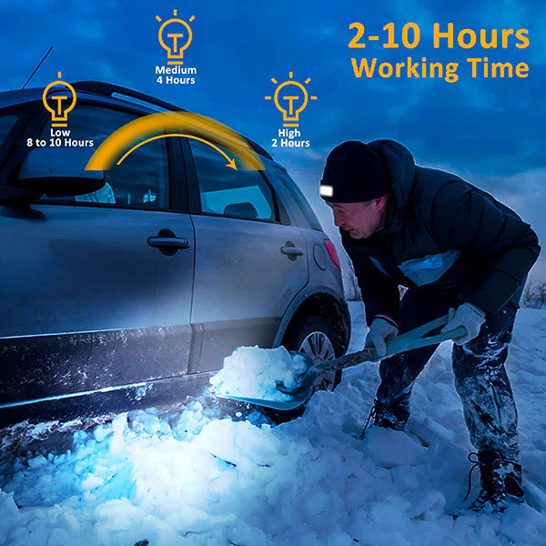 Зимна шапка с вградено LED осветление с USB зареждане , ROCKFORCE