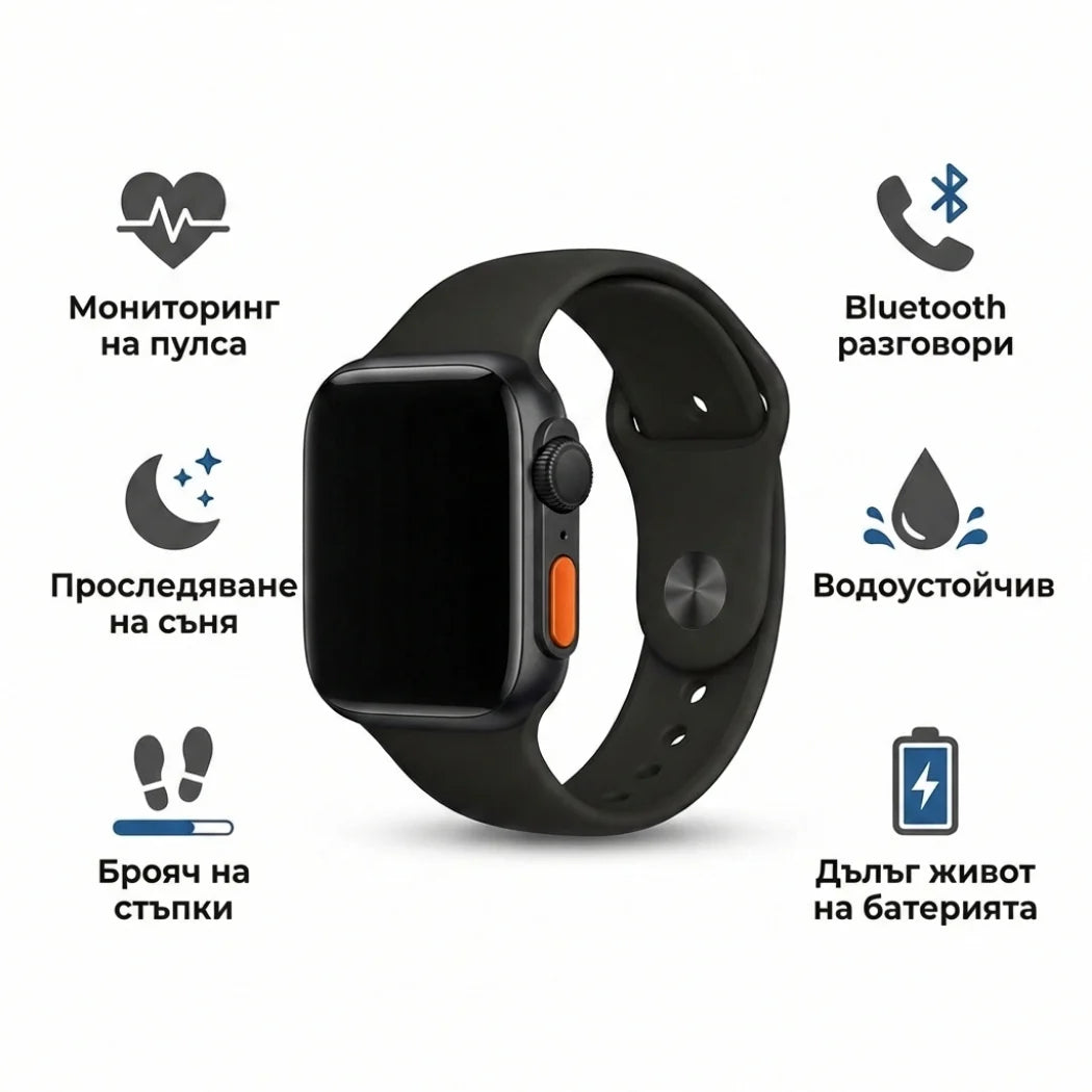 Смарт часовник Ultra 2.0 със 7 каишки