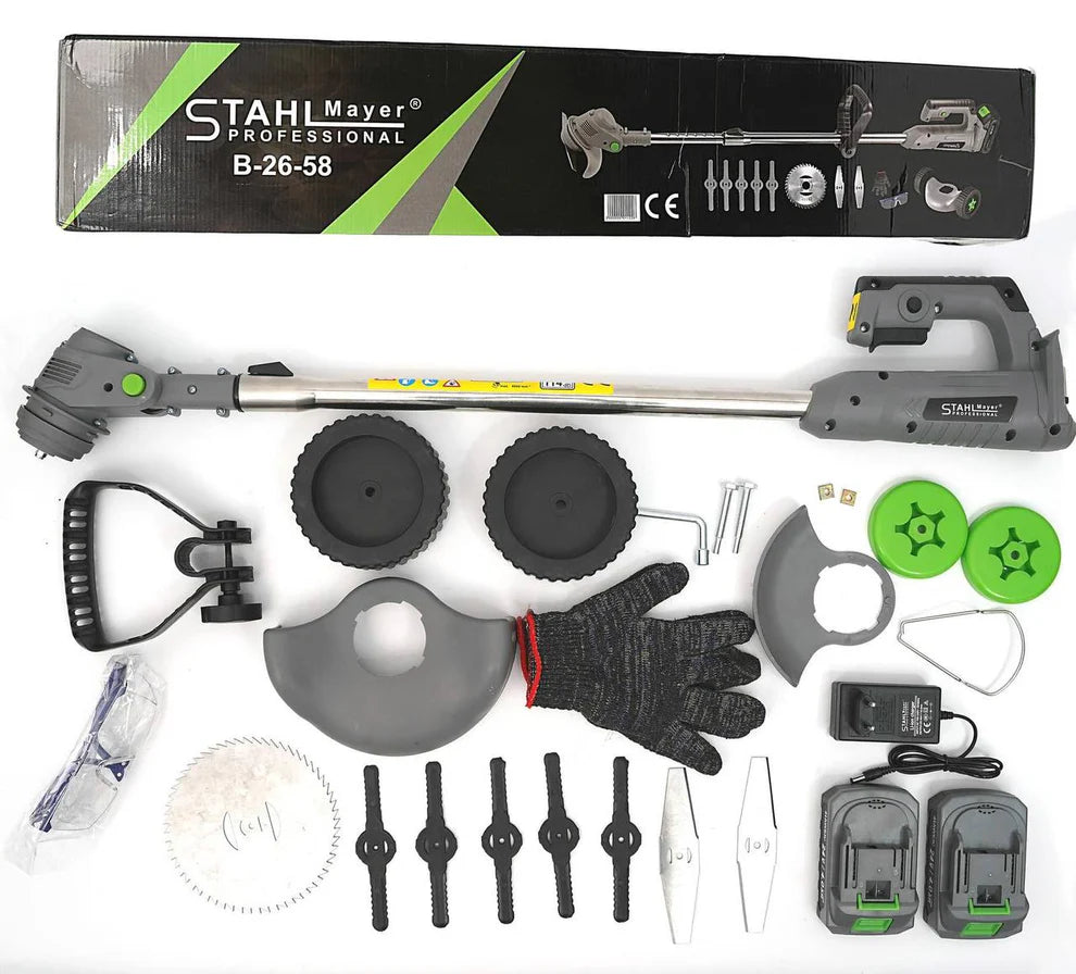 Градински акумулаторен тример с колелца Stahlmayer 36V/8Ah с колелца