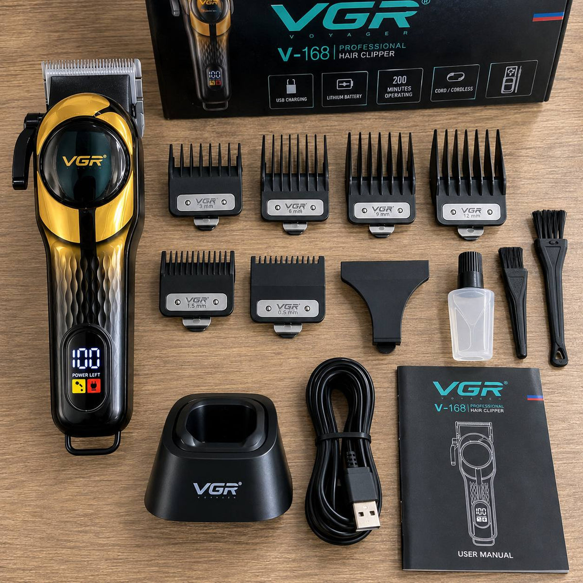 VGR V-166 – ПРОФЕСИОНАЛНА МАШИНКА ЗА ПОДСТРИГВАНЕ GOLD