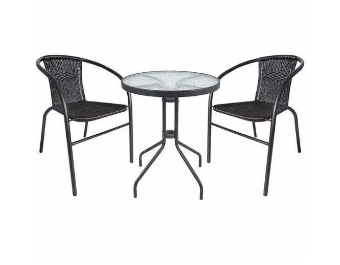 Градински комплект маса и 2 стола