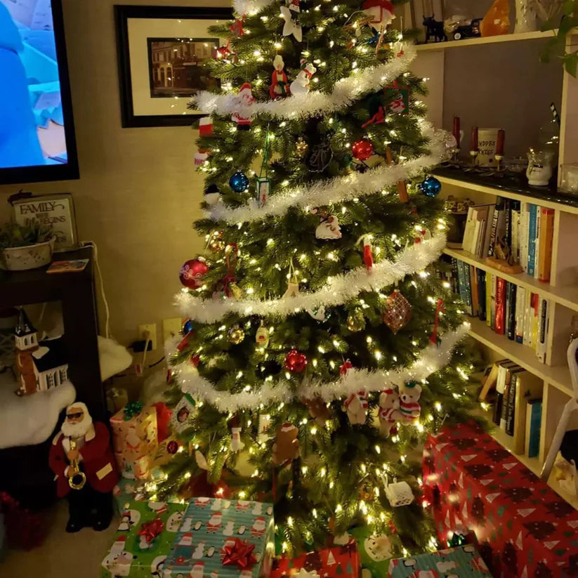 Декоративен празничен гирлянд - 2 метра, бял