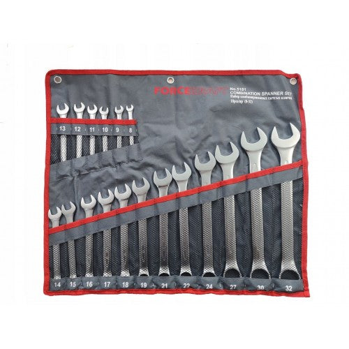 Звездогаечни ключове в калъф ForceKraft 8-32мм