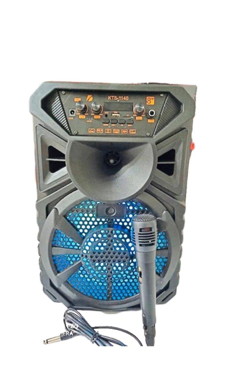Преносима 8-инчова Wireless колона за караоке с жичен микрофон KTS-1140