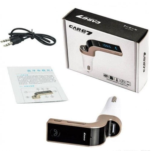 Bluetooth fm трансмитер за кола 4 в 1 g7 ( fm, mp3, usb, aux , + hands free)