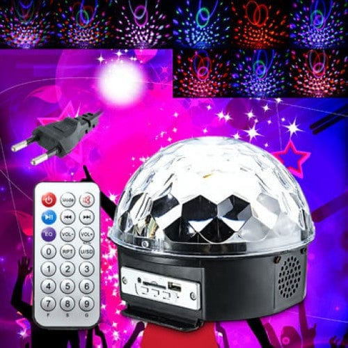 Диско LED лампа с тонколона и Bluetooth