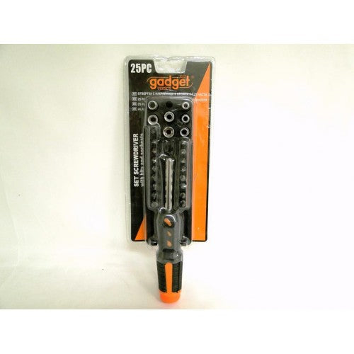 Отвертка с накрайници и вложки к-кт 25бр GD