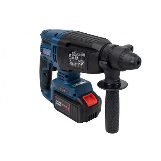 ПЕРФОРАТОР АКУМУЛАТОРЕН SDS-PLUS 21V, БАТЕРИИ 2X3AH LI-ION, СИЛА 3J, VION