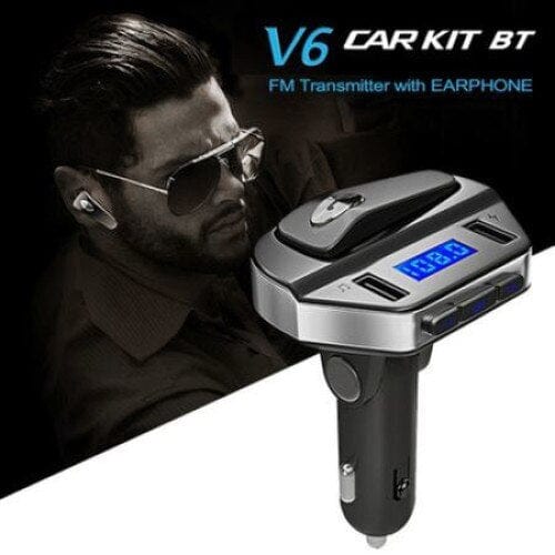 Трансмитер за кола V6 с handsfree слушалка, Bluetooth и USB