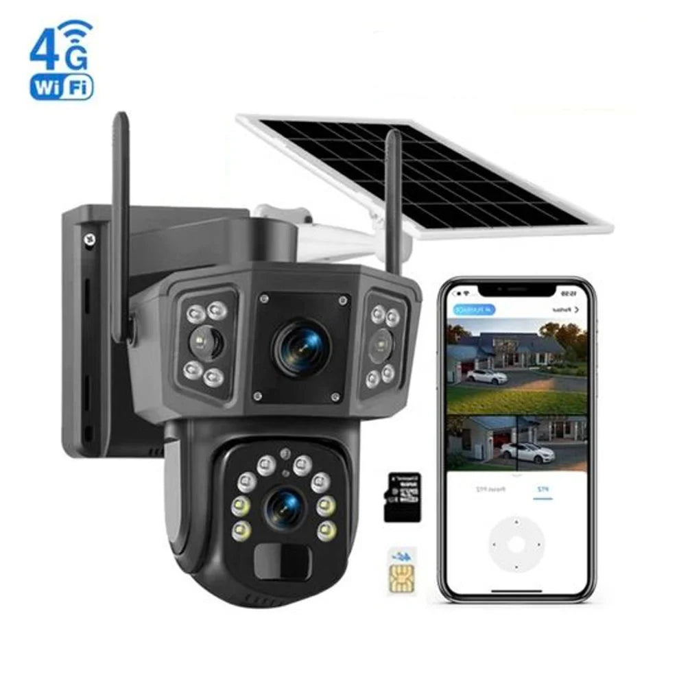 4G СОЛАРНА КАМЕРА СЪС SIM КАРТА DUAL LENSE IPC-V380-P3