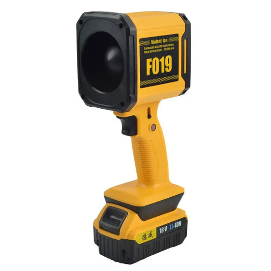 Акумулаторен турбо въздушен пистолет 110 000 об/мин, 70 мм турбина – за сняг, листа и бързо разпалване на барбекю