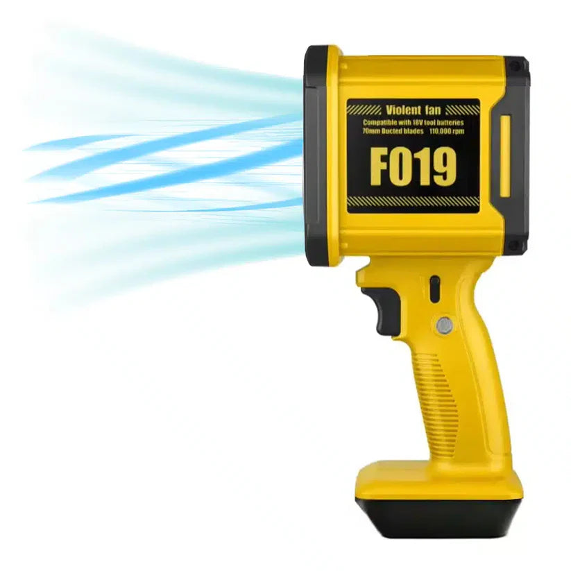 Акумулаторен турбо въздушен пистолет 110 000 об/мин, 70 мм турбина – за сняг, листа и бързо разпалване на барбекю