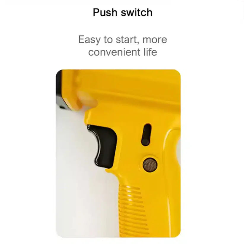 Акумулаторен турбо въздушен пистолет 110 000 об/мин, 70 мм турбина – за сняг, листа и бързо разпалване на барбекю