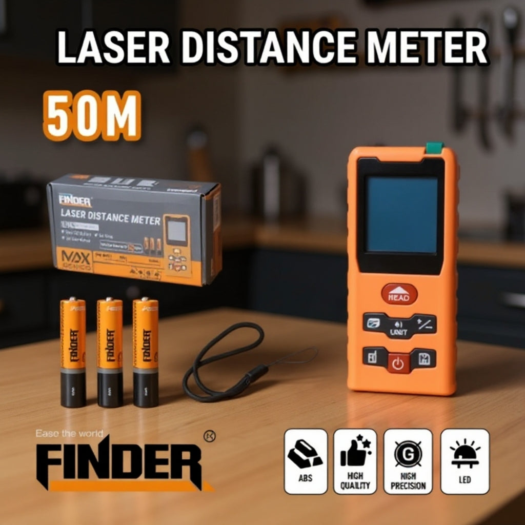 Професионална лазерна ролетка FINDER, 50 метра