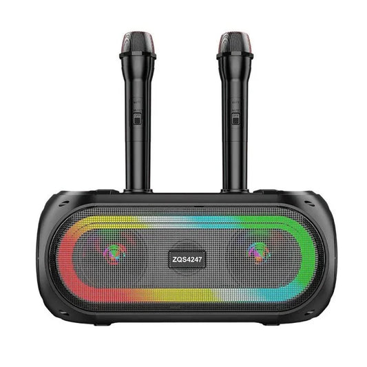 Преносима караоке Bluetooth колонка с два микрофона