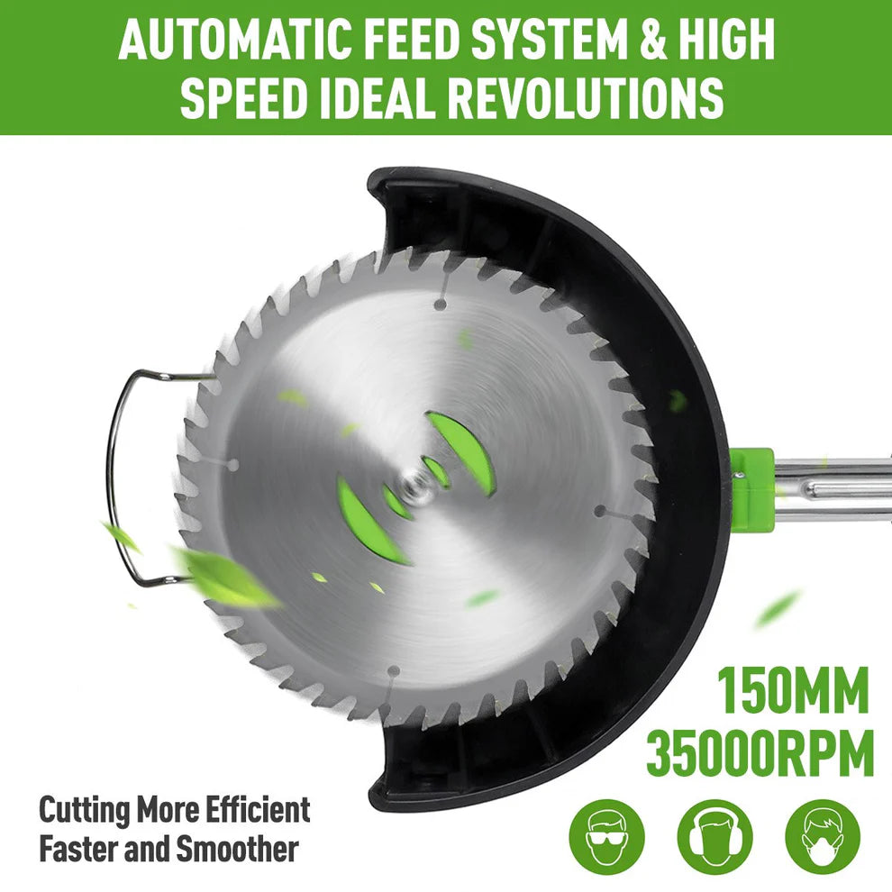 Акумулаторен градински тример 36V 8A с телескопична дръжка