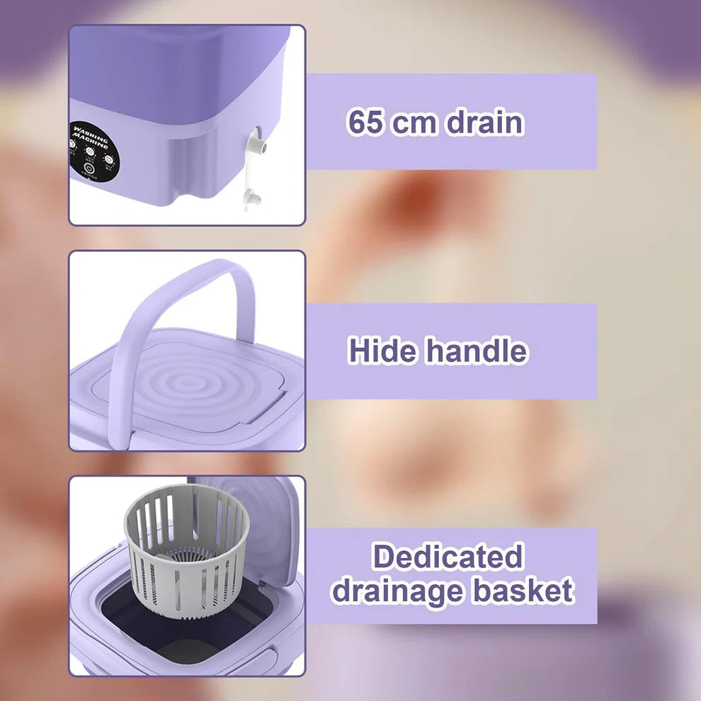 4.5L Мини Преносима Сгъваема Пералня – Ултра Компактна и Лека