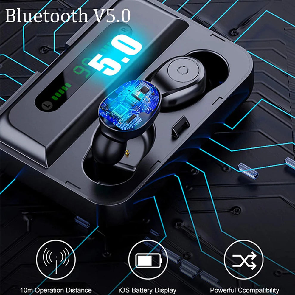 Безжични Bluetooth слушалки с интелигентен цифров дисплей