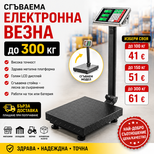 Сгъваема електронна везна кантар