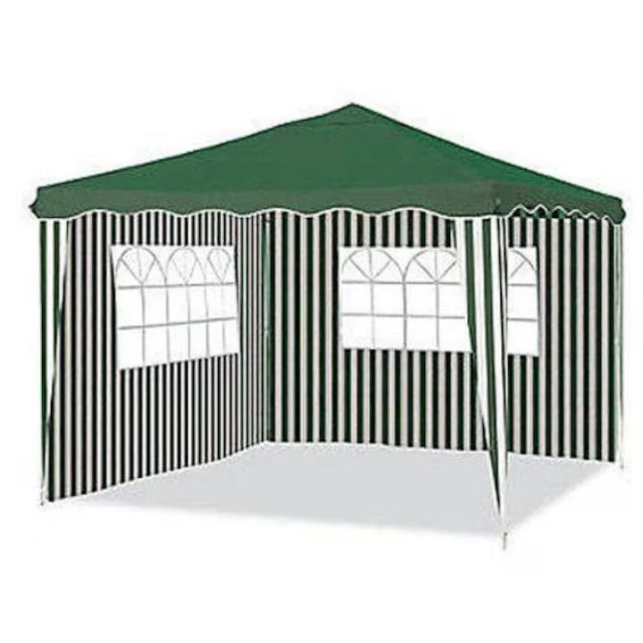 Страницa от полиетилен за шатра с прозорец бяло/зелена