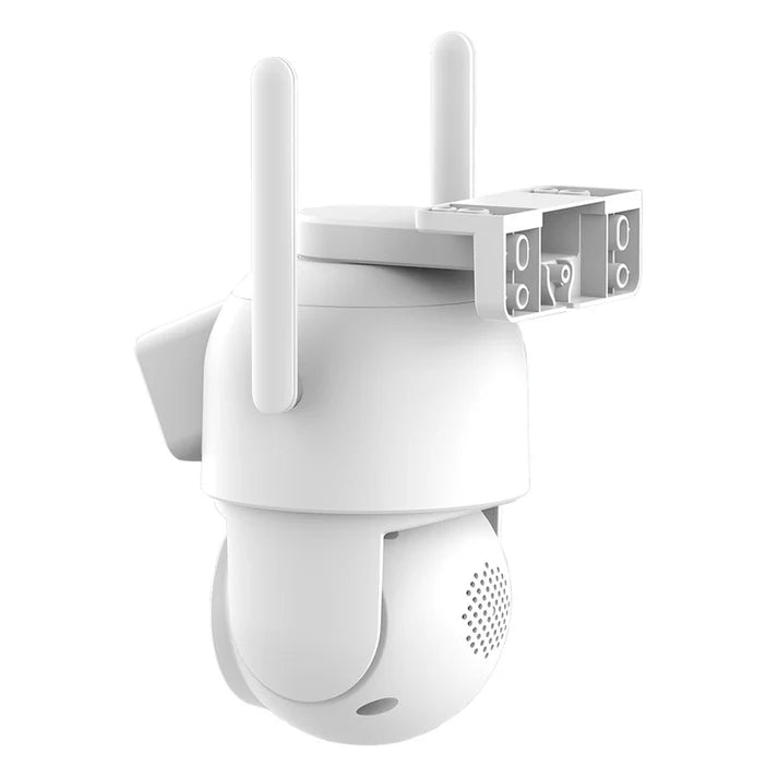 Двойна Външна WiFi Камера J3 с 2 екрана 20MP, ICSee, Бяла