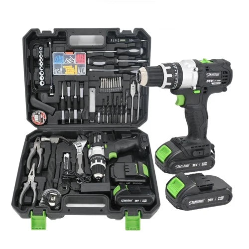 Акумулаторен ударен винтоверт 36V 8Ah с 40 части в куфар StahlMayer Black XR