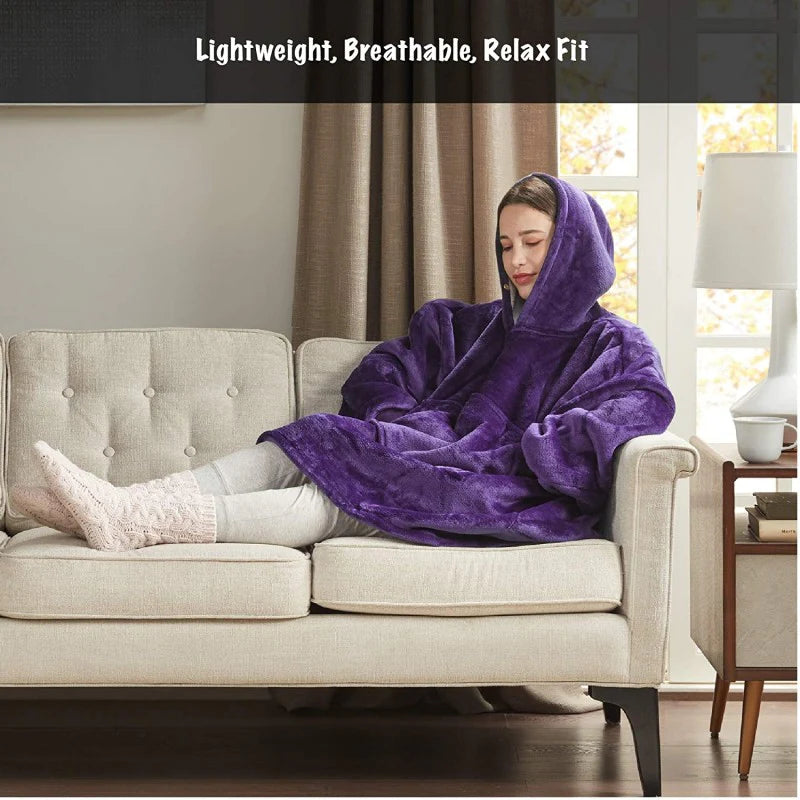 Меко одеяло с ръкави Huggle Hoodie