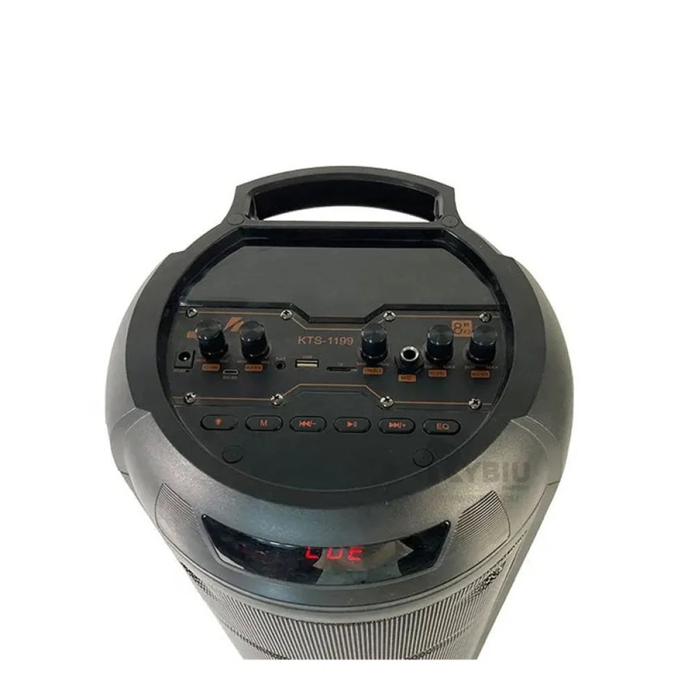 Преносима караоке тонколона с Bluetooth, LED светлини и 2 безжични микрофона