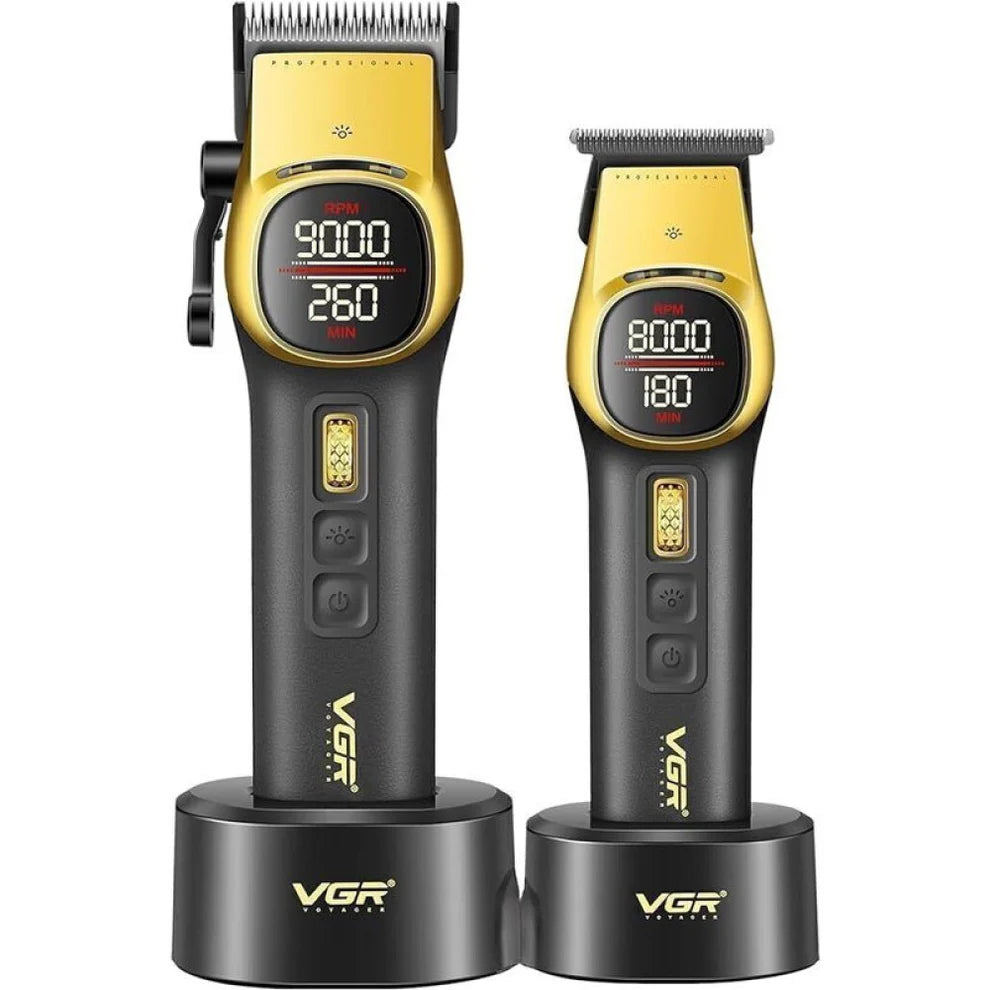 С КУФАРЧЕ!Комплект машинки за подстригване и контури-GoldSeries