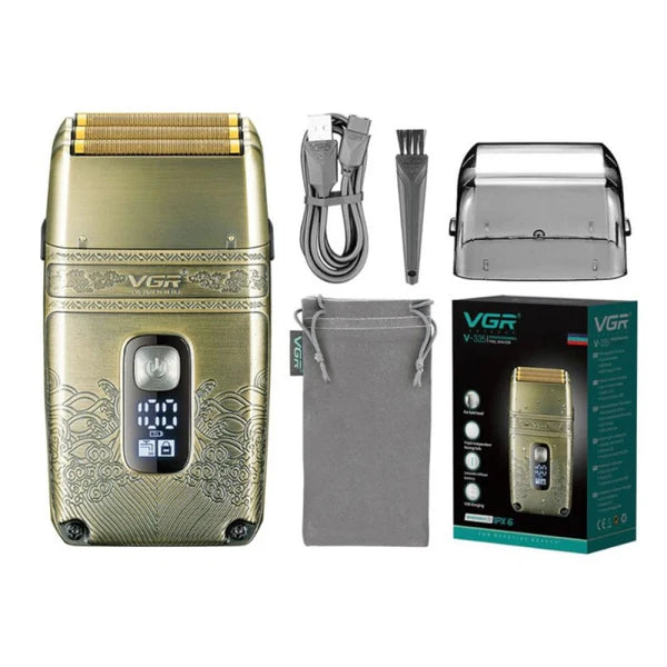 Електрическа самобръсначка с тройна титанова мрежа V-335