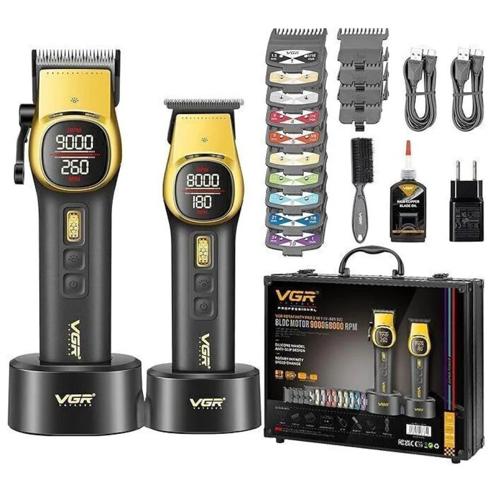 С КУФАРЧЕ!Комплект машинки за подстригване и контури-GoldSeries