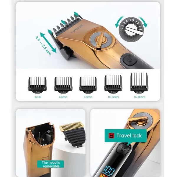 Професионална машинка за подстригване VGR 663, 2000mAh