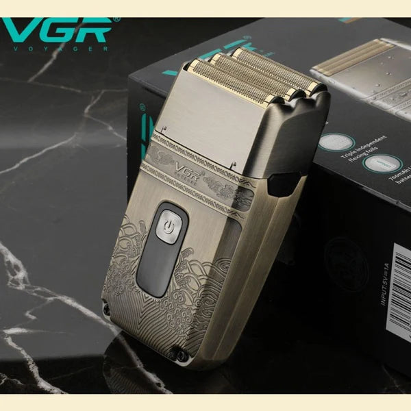 Електрическа самобръсначка с тройна титанова мрежа V-335