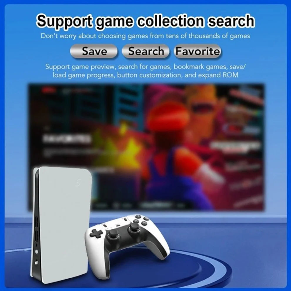 Игрална Конзола Game Stick RS5, 4K 64GB + 2 безжични контролера