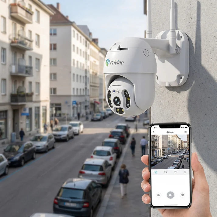 3бр. IP въртяща безжична камера Privine 5MPX- 4+4LED + 3бр. SD карта 64gb iCsee