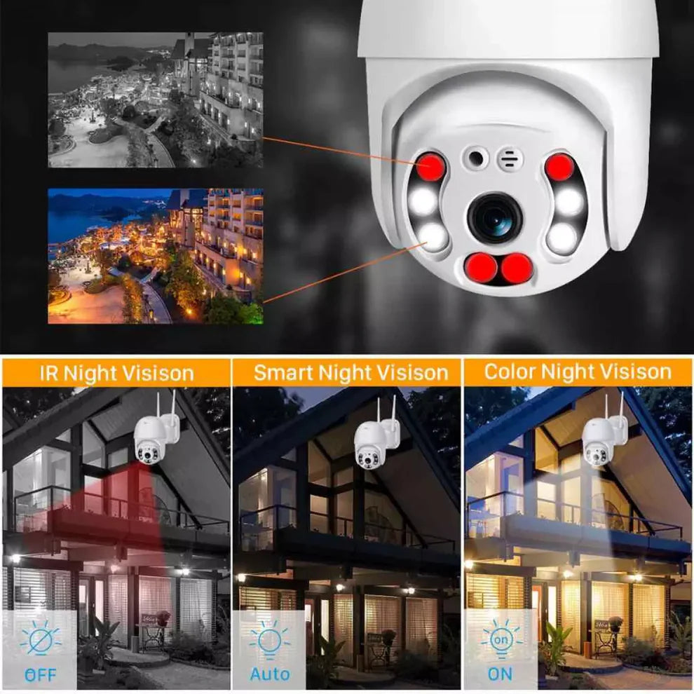 IP ВЪРТЯЩА БЕЗЖИЧНА КАМЕРА 5MPX- 4+4LED