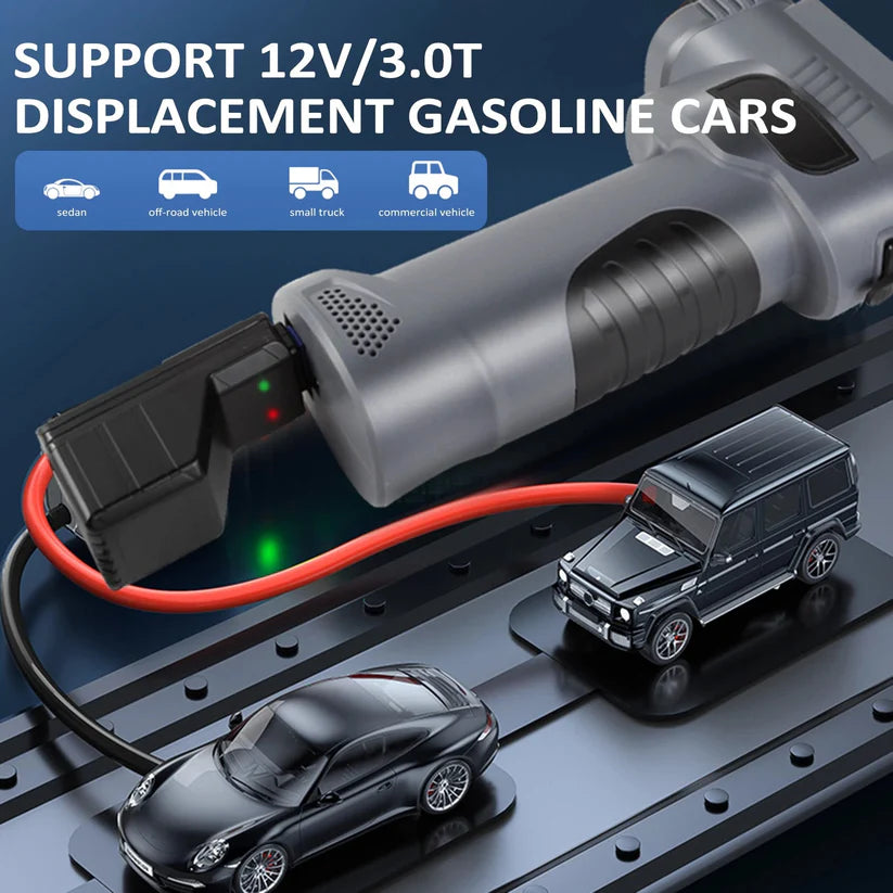 Преносим въздушен компресор jump starter, 8000mAh