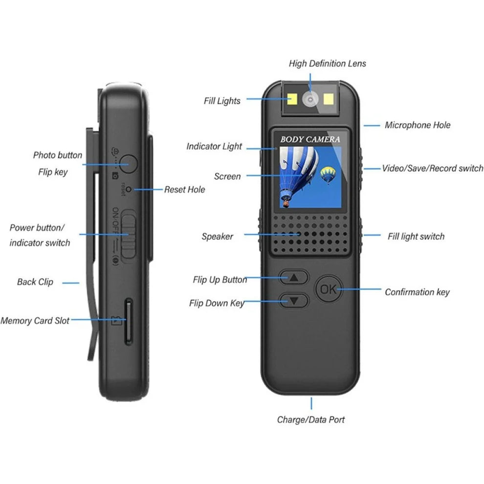 Мини Body камера 1080P с клипс – CS08