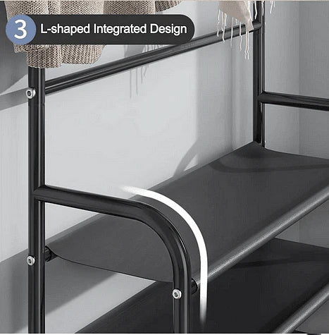 Многофункционален рафт за обувки със закачалка