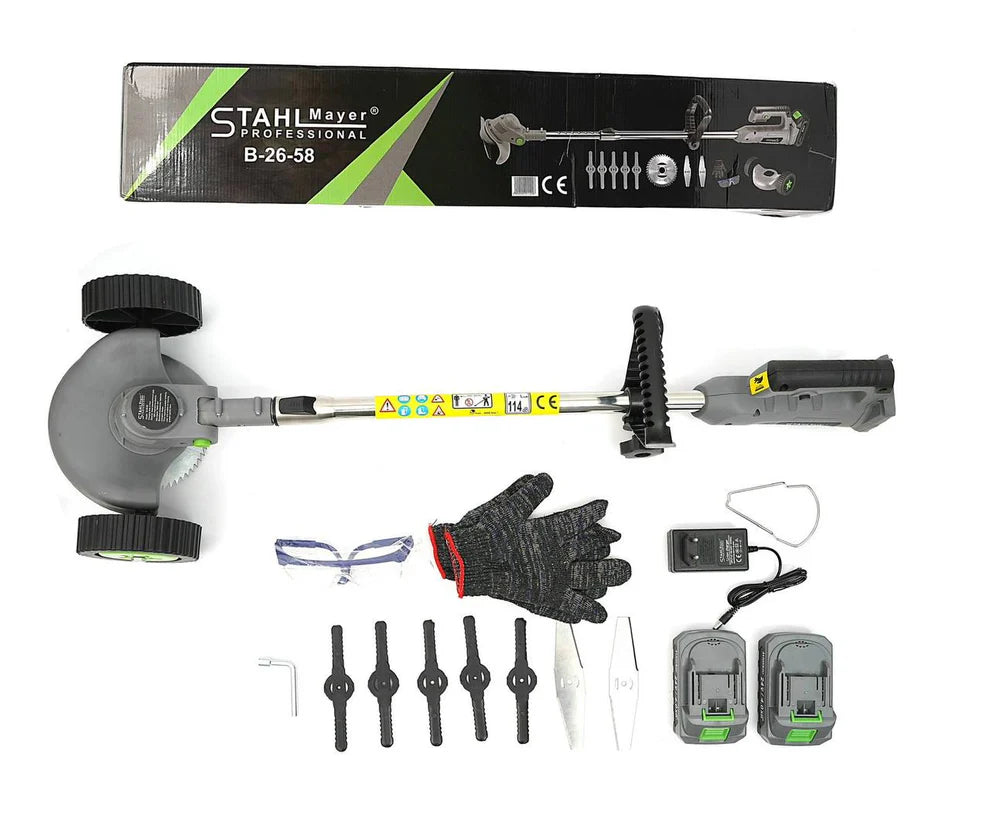 Градински акумулаторен тример с колелца Stahlmayer 36V/8Ah с колелца