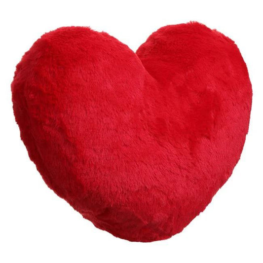 8euro!Декоративна зимна възглавница във форма на червено пухкаво сърце – 35x32см