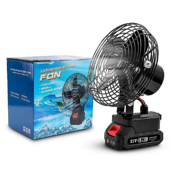 Преносим 8″ вентилатор 30 W с лека литиева батерия – мощно охлаждане навсякъде