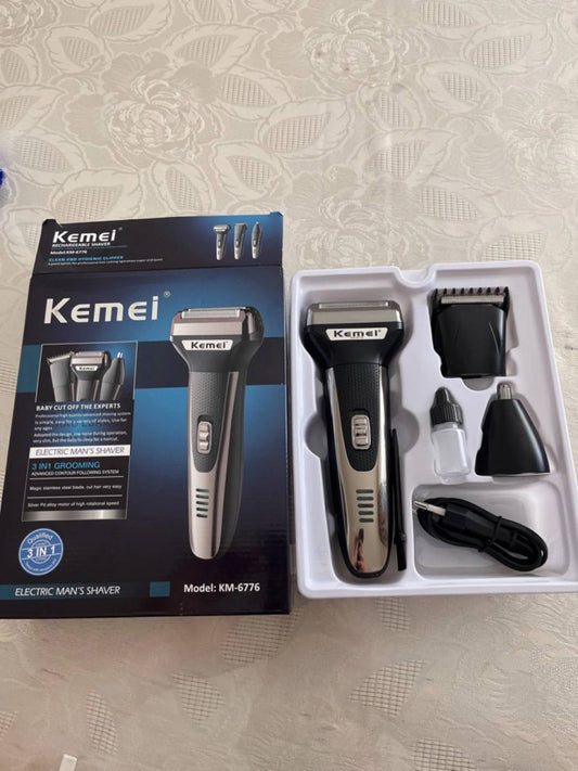 ЕЛЕКТРИЧЕСКА САМОБРЪСНАЧКА И ТРИМЕР KEMEI KM-6776