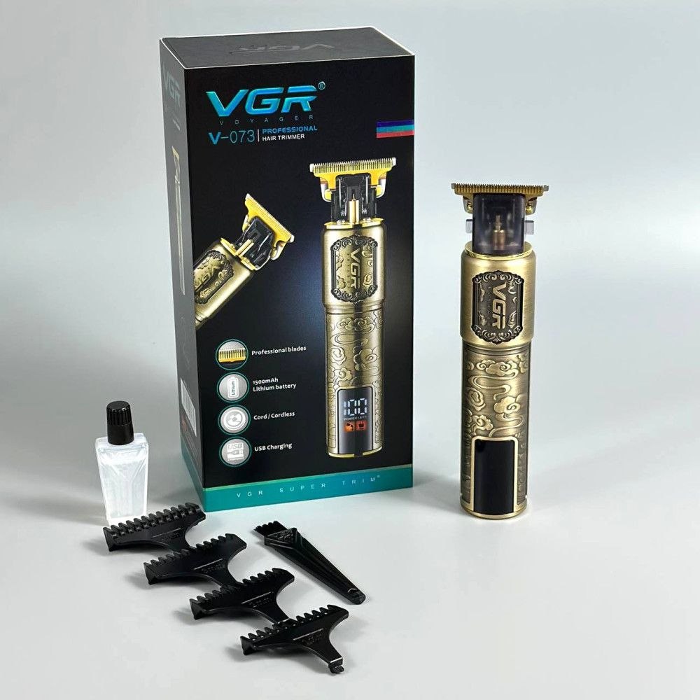 ПРОФЕСИОНАЛЕН ТРИМЕР ЗА ПОДСТРИГВАНЕ VGR V-073 С ДИСПЛЕЙ