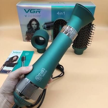 ПРОФЕСИОНАЛНА МУЛТИФУНКЦИОНАЛНА ЧЕТКА С ГОРЕЩ ВЪЗДУХ 4-В-1 VGR V-493 (1000W)