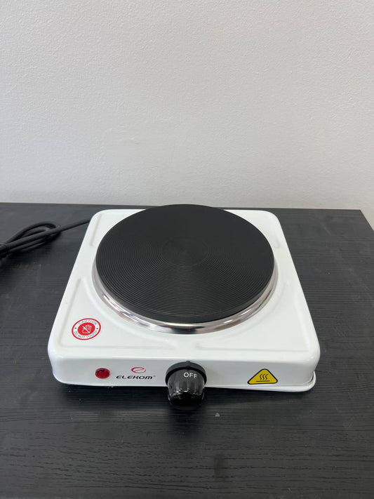 Електрически котлон EK-1707W, Единична чугунена плоча, 1500W, бял