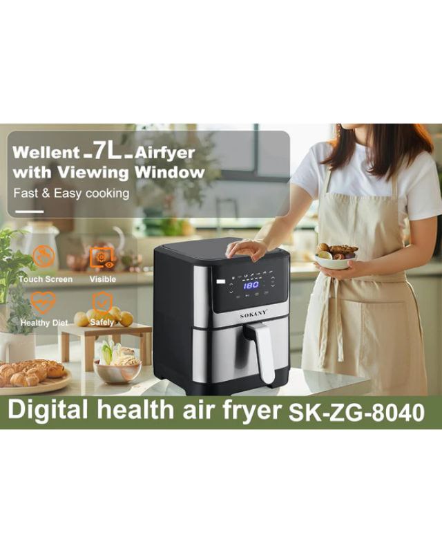 Air Fryer - ЕЪРФРАЙЪР 7 литра , Sokany , SK-ZG-8040