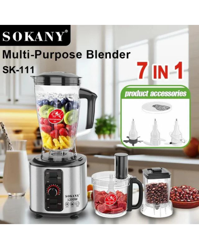 Мултифункционален кухненски робот 7-в-1 SOKANY SK-111 – 1200W