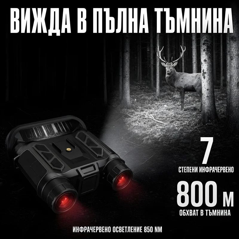 Бинокъл за нощно виждане NVC900 – 4K видео, 48MP, WiFi и инфрачервено осветление